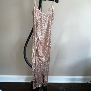 Sequin small flapper gold dress size S never worn